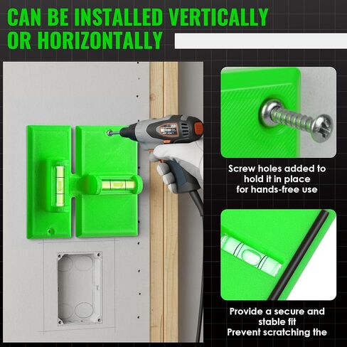 Labor Saving Devices for Old Work Box, Electrical Cutter, Low Voltage Tools for 1 Gang/2 Gang Metal Boxes, Non Metallic Electrical Extender, Wall Outlet Template Built in Level in Saudi Arabia