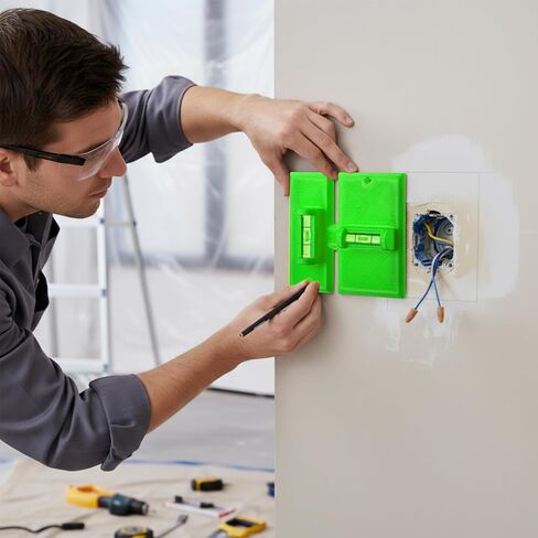 Labor Saving Devices for Old Work Box, Electrical Cutter, Low Voltage Tools for 1 Gang/2 Gang Metal Boxes, Non Metallic Electrical Extender, Wall Outlet Template Built in Level in Saudi Arabia