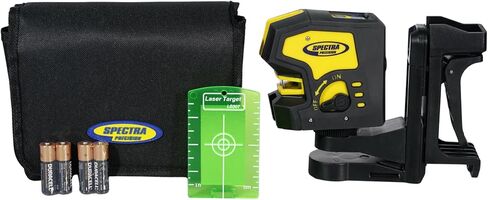 Spectra Precision LT180G Green Crossline & 4-Point Laser with Bracket, Target, Hard Case & Li-Ion Battery Charger — ±1/8″ Accuracy, Self-Leveling, Dual Mode in Kuwait