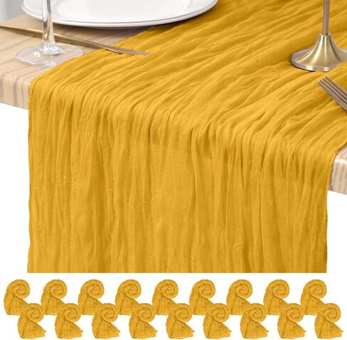 6 Pack Cheesecloth Table Runner Light Pink 10Ft Rustic Boho Gauze Table Runner Romantic Long Sheer Fabric Cheesecloth Table Runner for Wedding Festival Birthday Anniversary Dinner Outdoor Events in Saudi Arabia