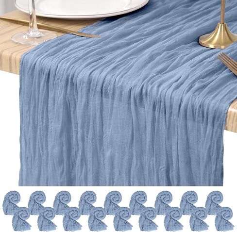 6 Pack Cheesecloth Table Runner Light Pink 10Ft Rustic Boho Gauze Table Runner Romantic Long Sheer Fabric Cheesecloth Table Runner for Wedding Festival Birthday Anniversary Dinner Outdoor Events in Saudi Arabia