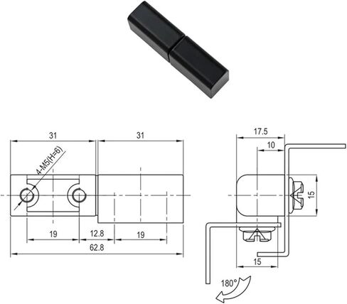 Zinc Alloy Detachable Offset Hinge with One-arm Industrial Equipment Cabinet Doors 1Pcs in Saudi Arabia