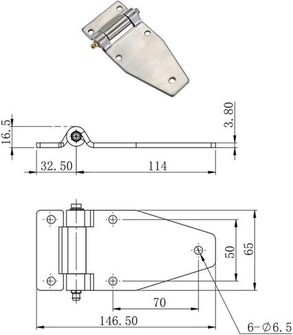 Detachable Telescopic Hinge 304 Stainless Steel Industrial Electrical Automation Equipment 1Pcs in Saudi Arabia