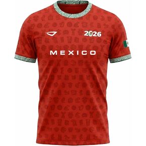 قميص 3N2 Mexico Fan - تي شيرت داعم لكرة القدم خفيف الوزن وجيد التهوية ليوم اللعب والتدريب والملابس الكاجوال (للجنسين) in Kuwait