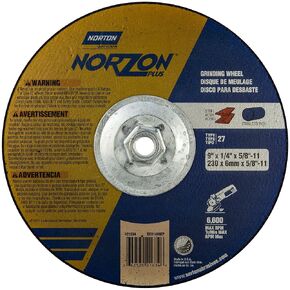 عجلة نورتون - 9 بوصة X1/4 بوصة X5/8-11 نوع 27 NORZON Plus - 547-66253021634 in Kuwait