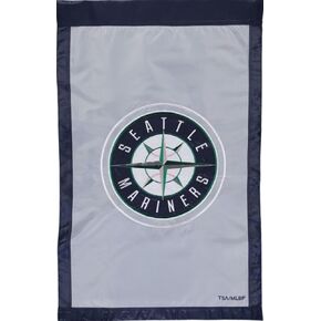 Team Sports America Seattle Mariners Premium Double Sided House Flag Banner, Applique Embroidered, 28x44 Inch in Kuwait