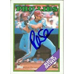 Autograph Warehouse 45785 Rick Schu Autographed Baseball Card Philadelphia Phillies 1988 Topps No .731 in Saudi Arabia