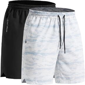 FREE SOLDIER 2 Pack Men's Athletic Running Shorts Quick Dry Workout Shorts 9" Lightweight Sports Gym Shorts with Pockets in Kuwait