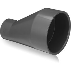 Pushglossy 4" X 2" PVC Pipe Fitting Schedule 40 Compatible with 429-E Series Eccentric Reducer Coupling Suitable for High-flow Capacity, Plumbing, Irrigation, Pool, Spa, Dark Grey in Kuwait