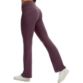Women's Buttery Soft High Waisted Yoga Leggings - Flare Bootcut Tummy Control Pants, Workout Leggings for Yoga Gym in Kuwait