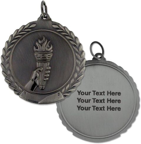 PinMart Engravable Personalized Olympic Torch Sports Medal in Saudi Arabia