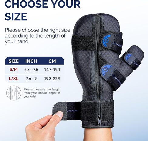 FEATOL Resting Hand Splint with Thumb Support for Men and Women, Adjustable Night Hand Brace Splint for Carpal Tunnel, Arthritis, Tendinitis, Stroke Recovery, Right Small/Medium in Saudi Arabia
