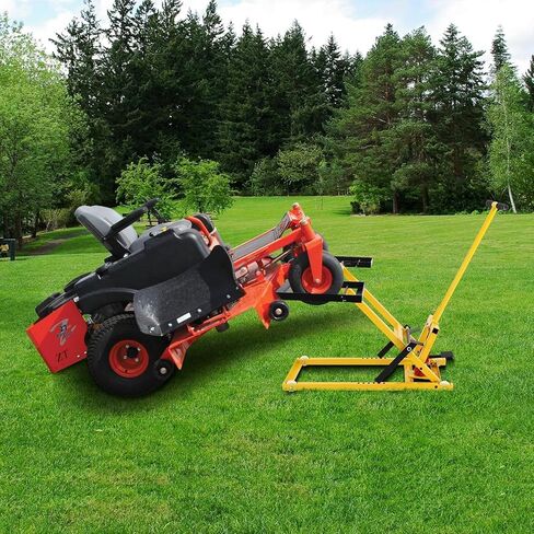 Lawn Mower Lift Jack, Heavy Duty Mowers Jack, 500 LBS Capacity, 26.5 Inch Telescopic Height Riding Lawn Mower Lift, Hydraulic Lawn Mower Lift for Riding Tractors and Zero Turn Lawn Mowers (Yellow) in Kuwait
