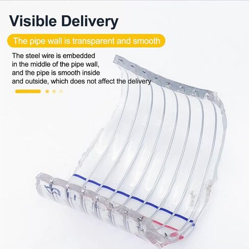 PVC tube steel wire reinforced tubing, PVC Steel Wire Clear Reinforced Hose Tube 100mm/110mm x 5mm for Hydraulic Water Pump Tubing Pipe 1 Meter(110mm x 5mm) in Saudi Arabia