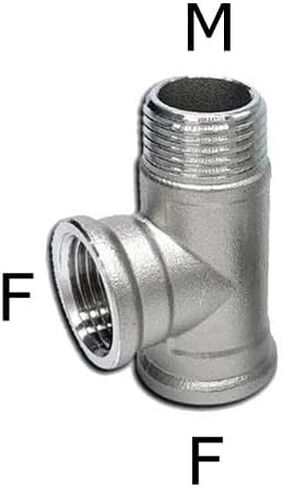 1 قطعة 304 الفولاذ المقاوم للصدأ ذكر إلى Femlae تركيب 1/4-2 بوصة FFM FMF MMF MFM 3 طرق تي نوع أنابيب المياه SS304 موصل مشترك (FFM، 1/4") تركيبات سباكة in Kuwait