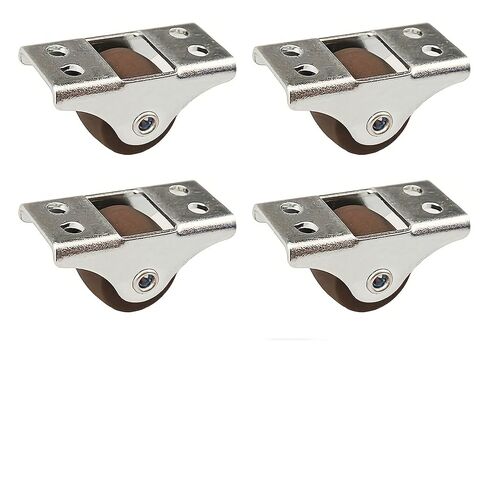 0.5 Inch Small Caster Wheels Low Profile Soft Rubber Wheel Rolling Castor Rigid Silent 1Pcs(4 pcs Directional) in Saudi Arabia