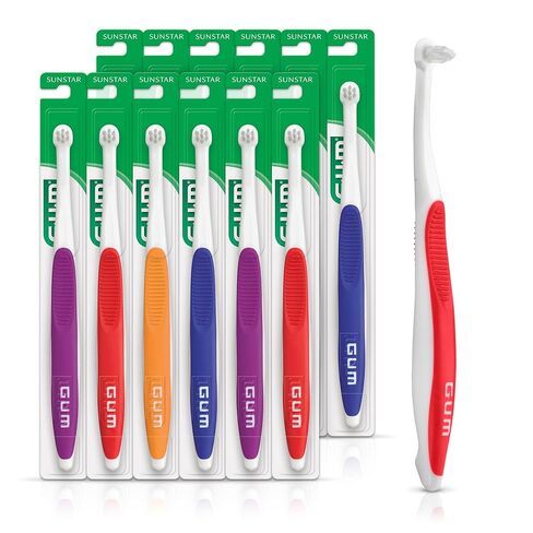 فرشاة أسنان GUM End Tuft، 308PD، رأس صغير جدًا، شعيرات ناعمة، عينة احترافية، 12 قطعة in Saudi Arabia