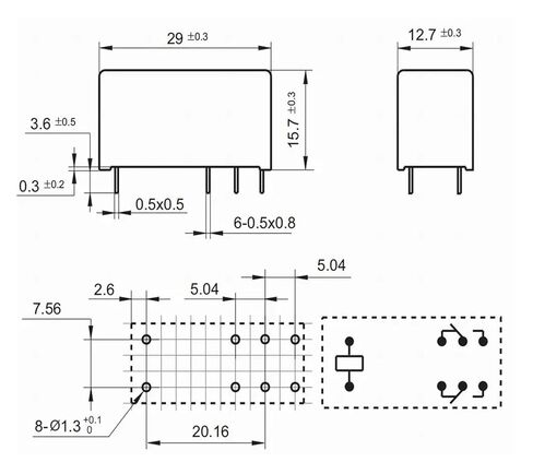 1 قطعة G2RL-2 12VDC (115F-2C-12V-8A) مرحل 8 دبوس in Kuwait