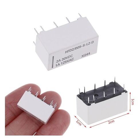 1PCS 12V Coil bistable Latching Relay DPDT 30VDC 2A 1A 125VAC HFD2/005-S-L2-D Relay in Kuwait