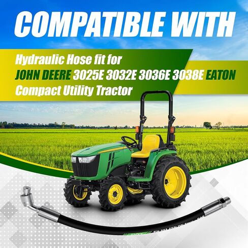 Hydraulic Hose Compatible With John Deere 3025E 3032E 3036E 3038E Eaton Compact Utility Tractor Steering 32/3 Oil Line 5800 Psi Anti-Abrasion Replace for LVA15654 in Saudi Arabia