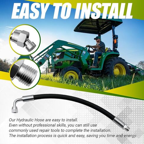 Hydraulic Hose Compatible With John Deere 3025E 3032E 3036E 3038E Eaton Compact Utility Tractor Steering 32/3 Oil Line 5800 Psi Anti-Abrasion Replace for LVA15654 in Saudi Arabia