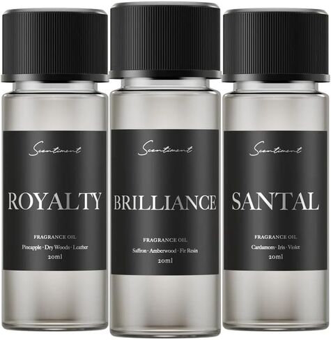 Scentiment Diffuser Oil - Top 5 Winter Collection Scents | Aromatherapy Home Fragrance | Luxurious Scent with Vanilla Ember, Sugar Plum, Winter Leaves, Holly Berry, Winter Citrus (20ml) in Saudi Arabia