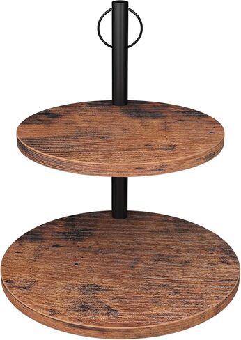 Cupcake Stand, 2 Pack Rustic Wood Cake Stand, 3 Tier Cupcake Tower Round Tiered Tray Stand for Dessert Table Display, Industrial Wooden Serving Stand Wedding, Graduation and Baby Shower in Saudi Arabia