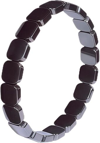 Hematite Bracelets For Men Natural Hematite Stone Elastic Stretch Bracelet Minimalist Confidence Inspirational Jewelry Gifts Christmas in Saudi Arabia