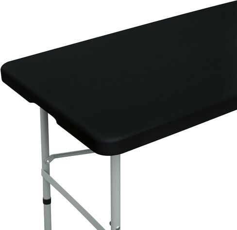 Fitted Rectangle Tablecloth 24 x 48 Inch Elastic Table Cloth for 4ft Table, Stretch Spandex Table Cover Black Washable Polyester Table Top Cap Cover for Dining Picnic Camping Indoor and Outdoor in Saudi Arabia