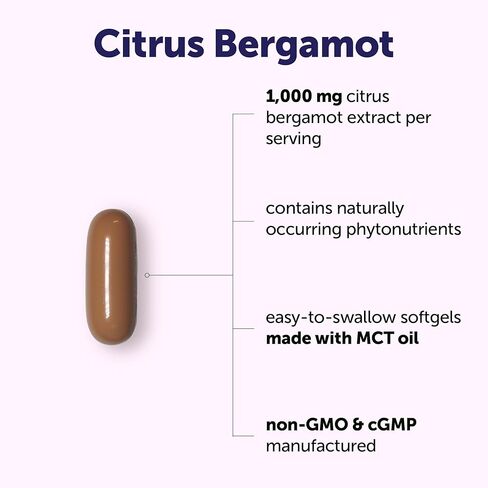 Micro Ingredients Citrus Bergamot Extract 1,000 mg with MCT Oil, 240 Softgels, 80-Day Supply | with Naturally Occurring Flavonoids & Polyphenols | Non-GMO, Gluten Free, No Soy in Saudi Arabia