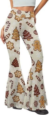 Bell-Bottom Long Pants Loose-Fit Long Yoga Pants Bohemian Style 70s Hippie Casual Fashion in Saudi Arabia