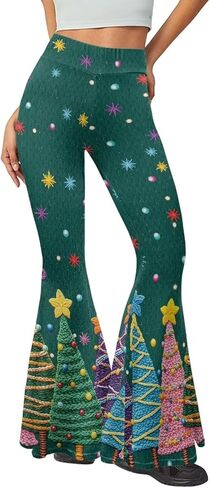 Bell-Bottom Long Pants Loose-Fit Long Yoga Pants Bohemian Style 70s Hippie Casual Fashion in Saudi Arabia