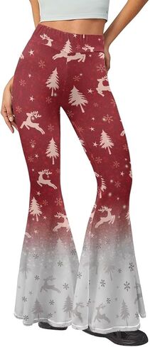 Bell-Bottom Long Pants Loose-Fit Long Yoga Pants Bohemian Style 70s Hippie Casual Fashion in Saudi Arabia