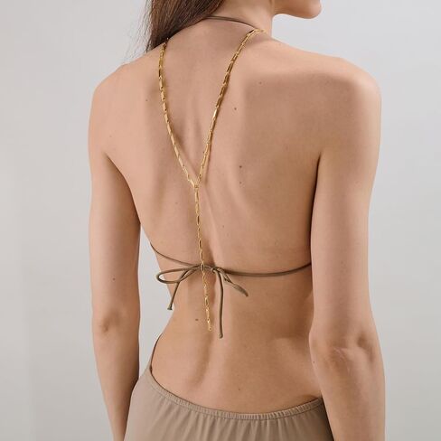 FAMARINE Gold Beaded Lariat Necklace Y Shaped Long Necklace Necklaces for Women Dainty Jewelry in Saudi Arabia