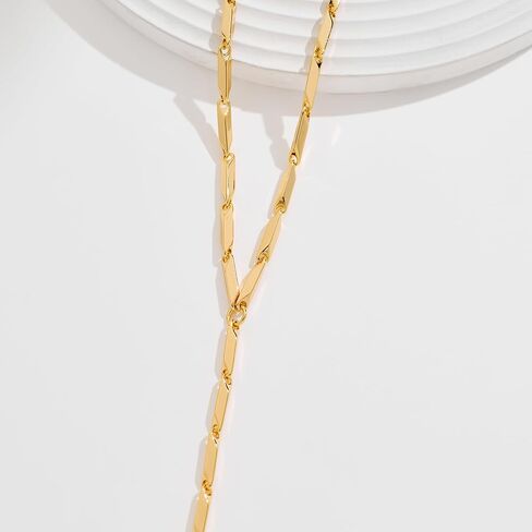 FAMARINE Gold Beaded Lariat Necklace Y Shaped Long Necklace Necklaces for Women Dainty Jewelry in Saudi Arabia