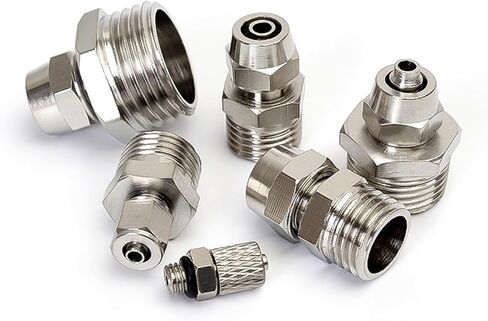 تركيبات هوائية تركيب الهواء pc 4-M5 4 6 8 10 12 14 16 مم موضوع 1/8 3/8 1/2 "1/4" BSPT موصل سريع لموصلات أنبوب الخرطوم (OD 6 مم، 1/8") in Kuwait