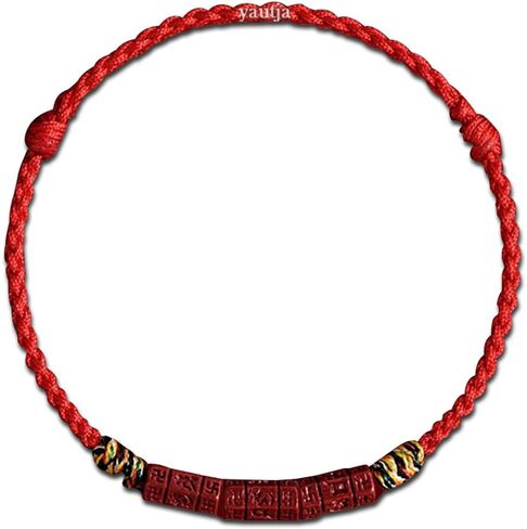 Buddhist Red String Bracelets Spiritual Om Mani Padme Hum Lucky Protection Red Bracelet Tibetan Handmade Amulet Yoga Prayer Adjustable Mala Bracelet Spiritual Jewelry Gift for Women in Saudi Arabia