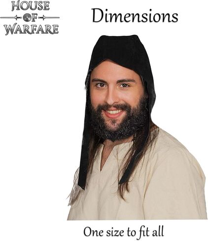 Handcrafted Genuine Leather Peasant’s Cap – Medieval Hood | Renaissance, LARP & Viking Costume Accessory in Saudi Arabia