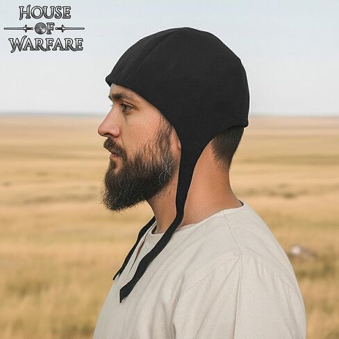 Handcrafted Genuine Leather Peasant’s Cap – Medieval Hood | Renaissance, LARP & Viking Costume Accessory in Saudi Arabia