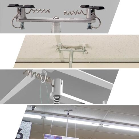 أنظمة Clik Clik عبارة عن محركات مغناطيسية مزدوجة Magmover لربط خطافات مغناطيسية لتعليق ديكور السقف ولافتات المكتب واللافتات والمزيد، 3.5 بوصة × 7 بوصة، فضي in Kuwait