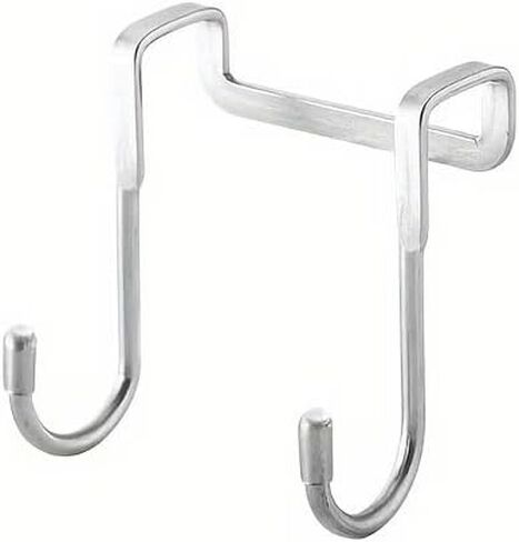 1pcs Stainless Steel Double S-Shape Hook, Wall Mounting Without Drilling, Portable Traceless Hook for Hanging Clothes On The Back of Doors, Household Storage and Organization, White in Kuwait