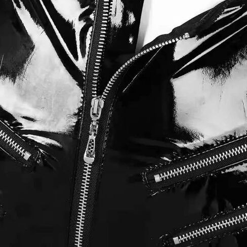 FEOYA Women's Black Latex Outfit PVC Shorts Party Club Clubwear in Saudi Arabia