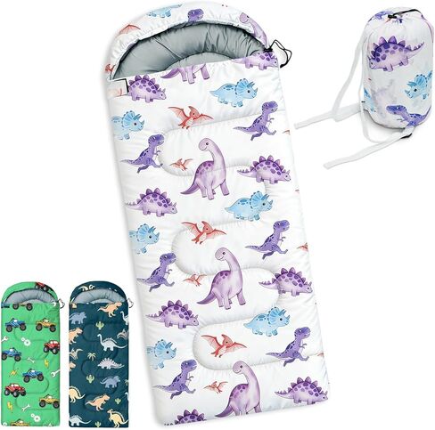 Kids Sleeping Bags - Camping Sleeping Bags with Carry Bag - Compact Sleeping Bag for Hiking, Backpacking 3 Season Warm & Cool Weather, Lightweight Waterproof Outdoor Travel for Boys Girls in Saudi Arabia