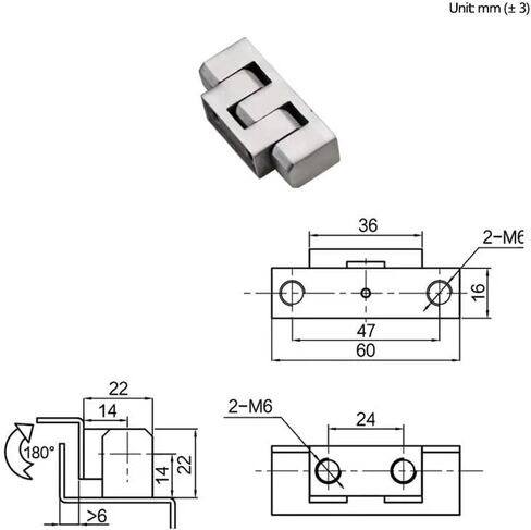 Industrial Machinery Equipment 304 Stainless Steel Rotating Hinge Sheet Metal Cabinet Doors 1Pcs in Kuwait