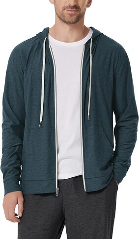 ODODOS Men's Full-Zip Hoodie – Stratum Tech Ultra Soft Outfit UPF 50+ Performance Hooded Jacket with Pockets in Saudi Arabia