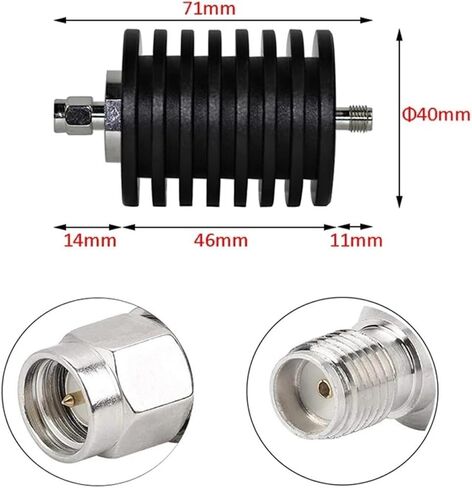 Attenuator 1 Order 25W SMA-JK Coaxial Attenuator DC-3GHz 4GHz 50 ohm,1db,2db,3db,5db,6db,10db,15db, 20dB,30db,40db(5db 4Ghz) in Kuwait