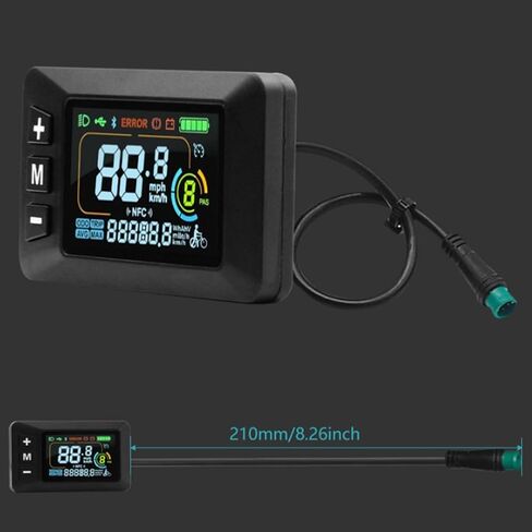 شاشة LCD للدراجة الإلكترونية مع كابل واجهة 5 دبوس 24 فولت 36 فولت 48 فولت 60 فولت لركوب الدراجات وعداد السرعة وعداد المسافات لتعديل الدراجة الكهربائية in Kuwait