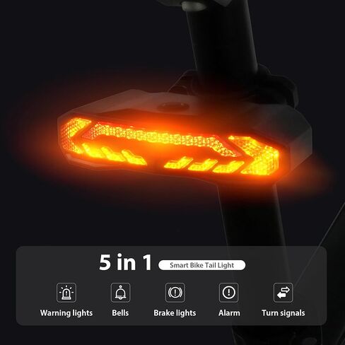 Smart Bike Accessories, USB Wireless Remote Control Six Lighting Modes, Brake Sensing in Kuwait