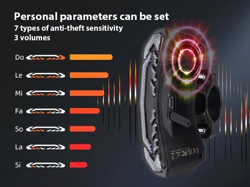 Smart Bike Accessories, USB Wireless Remote Control Six Lighting Modes, Brake Sensing in Kuwait