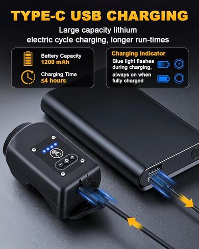 Onvian دراجة كهربائية ضوء الدراجة 2 في 1، 110 ديسيبل دراجة القرن 6 أوضاع الصوت، USB-C جرس دراجة قابلة للشحن مع المصباح الأمامي للبالغين أطفال دراجة سكوتر Ebike، IPX5 مقاوم للماء وتصميم زر الانقسام in Kuwait
